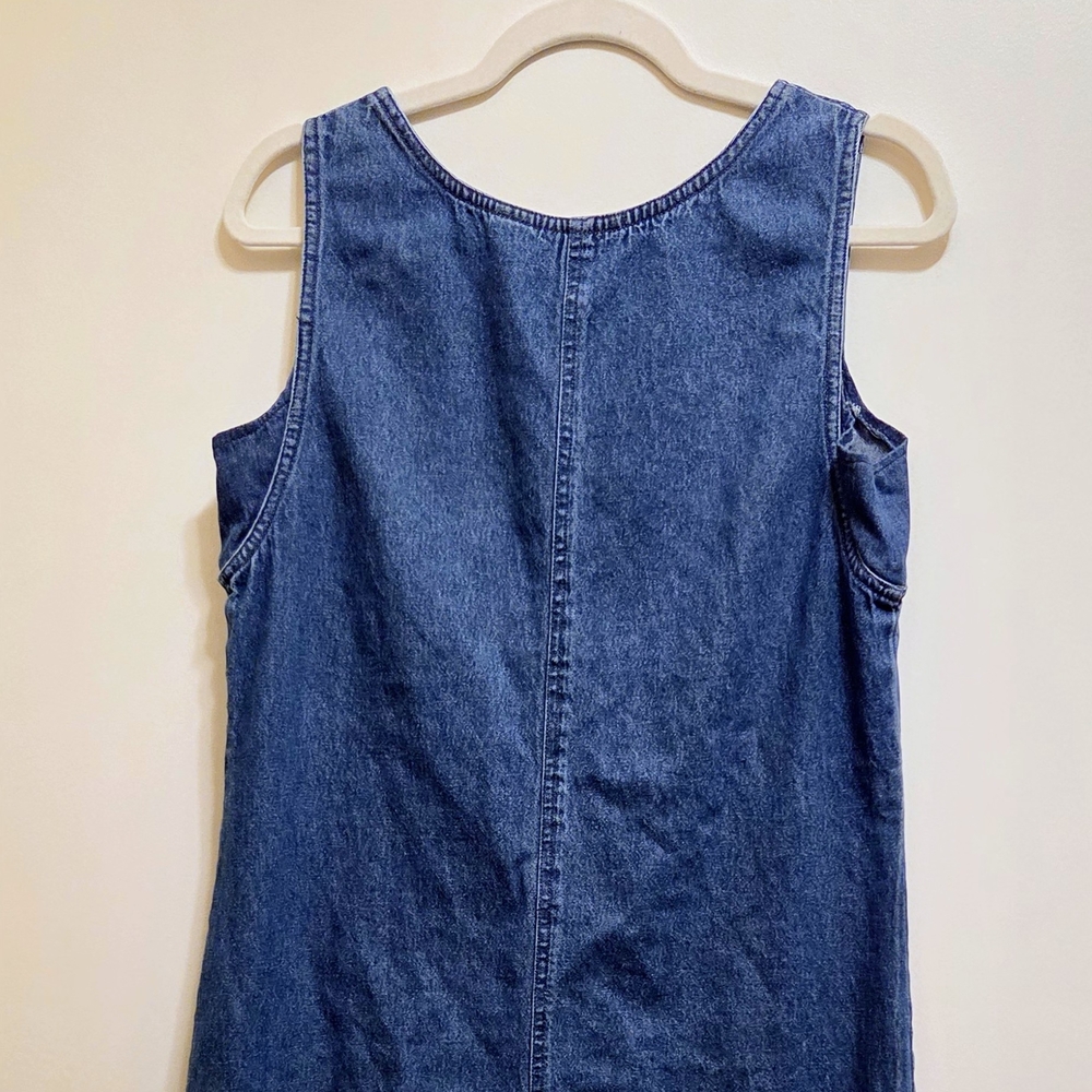 Vintage Agapo Denim floral and leaves maxi dress and button down combo size MP - Picture 6 of 7